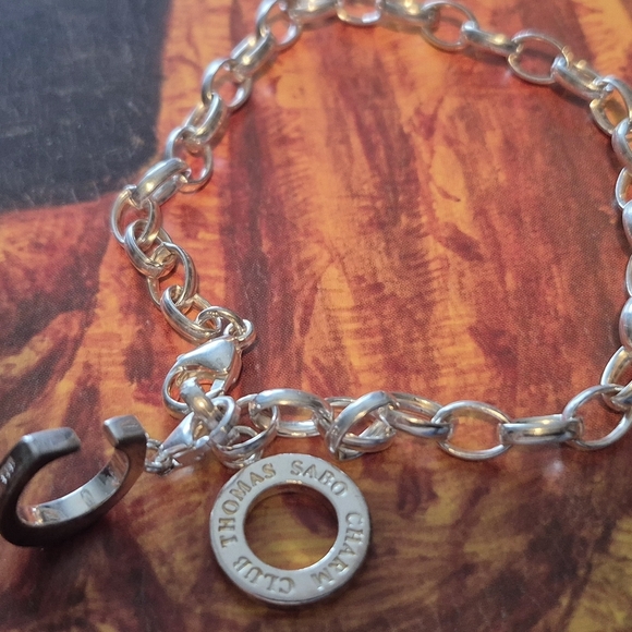 Thomas Sabo Sterling Silver Chain Bracelet with "C"charm - Picture 3 of 4